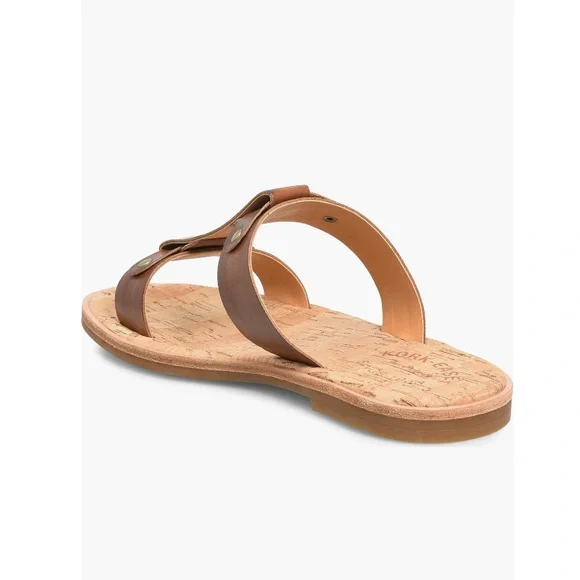 Kork-Ease Basel T Strap Sandals Brown Leather Brassy Hardware Women’s Size 8 - Picture 5 of 12